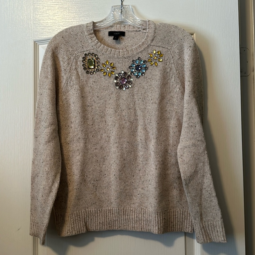 Jcrew bejeweled sweater